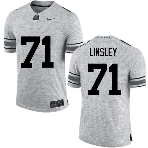 Ohio State Buckeyes #71 Corey Linsley College Football Jerseys Game-Gray